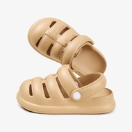 Cheerful Mario dép rọ cho bé màu đồng nhất chống trượt đế mềm giải trí sandal rọ cho bé gái bé trai