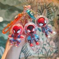New Acrylic Cartoon Cross-dressing Spiderman Doll Keychain Superhero Doll Trendy School Bag Pendant Children's Student Gift