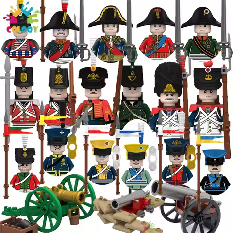 Napoleonic Wars Military Soldiers Building Blocks Imperial Navy Figures French British Fusilier Rifl