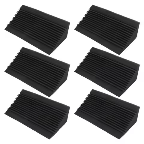 A51M-6 PCS Acoustic Foam Charcoal/Black Bass Trap Sound Absorption Studio Soundproofing Corner Wall 