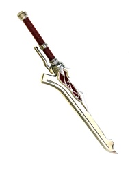 PKK Fantasy Foam Sword Silver Two Hand High Density Medieval Sword for Cosplay and Collection (Red Q