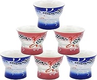 EIGXIANHAI Sake Cups Drinking Glasses Cup Set of 6 Short Japanese Tea Cup Mug Soju Glass Ceramics Se