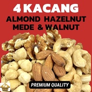 TRAIL MIX 4 NUTS 500GR CASHEW NUTS ALMOND HAZELNUT ROASTED WALNUT (DIETCemilan)