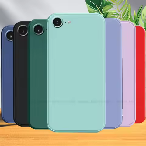 For iPhone 17e Case Cover iPhone 17e Capas Soft Shockproof Phone Bumper Back Armor Liquid Silicone O