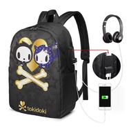 Tokidoki Backpack Laptop USB Charging Backpack 17 Inch Travel Backpack School Bag Large Capacity Student School Bag