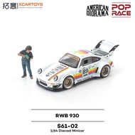 XCARTOYS | รถโมเดล Porsche RWB930 ขนาด 1/64 พร้อมตุ๊กตา Kazuaki Nakamura