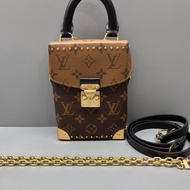 LV 路易威登老花拼色Camera box盒子包
