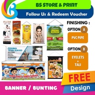 Banner Bunting Printing With FREE Design