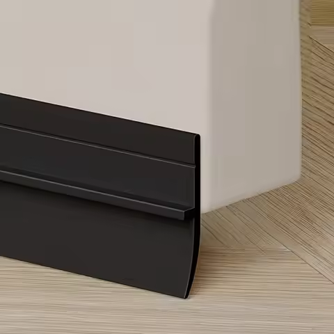 Silicone Door Bottom Seal Strip Soundproof Waterproof Draft Proof Easy Install for Bathroom Room Doo