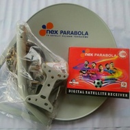 Paket Lengkap Parabola Mini Nex Parabola 45Cm + Resiver Nex Parabola
