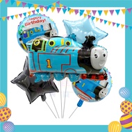 ParteeTime Kids Thomas Birthday Party Decoration 5pcs Set Foil Balloon Set Belon Sambutan Parti Hari