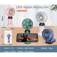Digital Mini Fan Outdoor Foldable Portable Handheld Fan 5 Speed mobile Movies