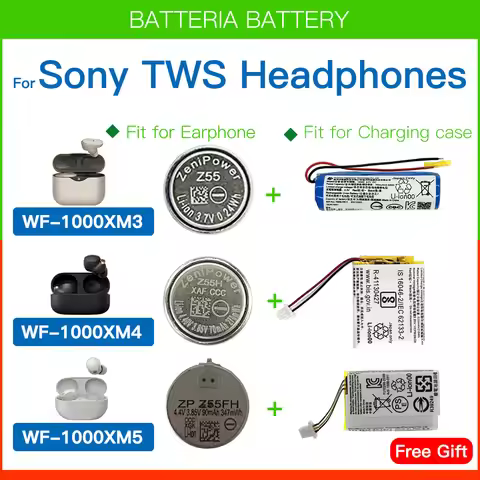 Original Z55 Z55H Z55FH Replacement Earphones Battery For Sony WF-1000XM4 WF-1000XM3 WF-1000XM5 Earb