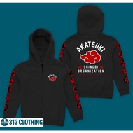 Jaket Zipper Hoodie Anak Akatsuki Naruto Uzumaki Uchiha Sweater Zipper Hoodie Anak Akatsuki