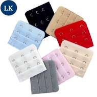 LK 10Pc Ladies Bra Extender Strap Extension 1-4 Hooks 3 Rows Adjustable Belt Buckle