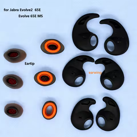 1 Set EarTip Gel Fit for Jabra Evolve2 65E / Evolve 65E MS Earhook Earwing
