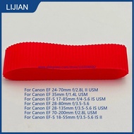 *New Lens Red zoom Rubber Ring For Canon EF 24-70mm 24-70 mm 35mm 1.4 17-85mm 17-85 28-80mm 28-80 28