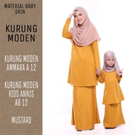Baju Kurung Ibu &amp; Anak Ammara “Mustard