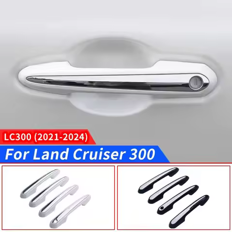 For Toyota Land Cruiser 300 2024 2021 ABS Chrome Plating Outer Door Handle Replacement LC300 Exterio