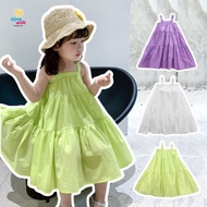 Himawari.kids 7.7 MIDORI Sleeveless Plain Dress for Girls in Premium Girls