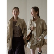 [EGGKA] Stylish khaki trenchJacket