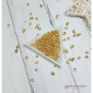 60pcs Crimp Beads Cover 4mm Gold DIY Jewellery Making End Tips Stopper Beads