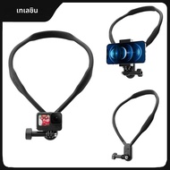 PVC ที่วางมือถือแบบคล้องคอ ที่จับมือถือ อุปกรณ์ไลฟ์สด 3 in 1 การถ่ายภาพบุคคลที่หนึ่ง Neck Bracket