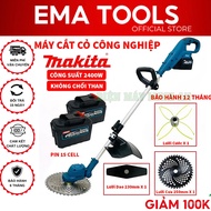 Máy cắt cỏ pin cầm tay máy cắt công nghiệp dùng pin MAKITA 40V KHÔNG CHỔI THAN cỡ lớn 10 inch pin 15