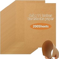 200 Sheet Brown Cardstock 8.5 X 11 Inches Brown Cardstock Paper Sheets 90 LB/ 250 GSM, A4 Size Brown Craft Paper Cardstock for Scrapbooking, Cards Making
