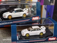 2架 1/64 hobby Japan Subaru Impreza 22B STi GC8改 + Rally Base diecast 1:64 white