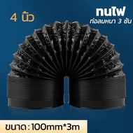 ท่อลมระบายอากาศ 4/6/8 นิ้ว ยาว 3เมตร ท่ออลูมิเนียมฟอยล์ เคลือบพลาสติก PVC ท่อยืดหยุ่น ท่อลมดูดอากาศ 