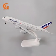Air France Airbus 380 Aircraft Model A380 Diecast Metal Airplane Aviation Toy with Landing Gear and 