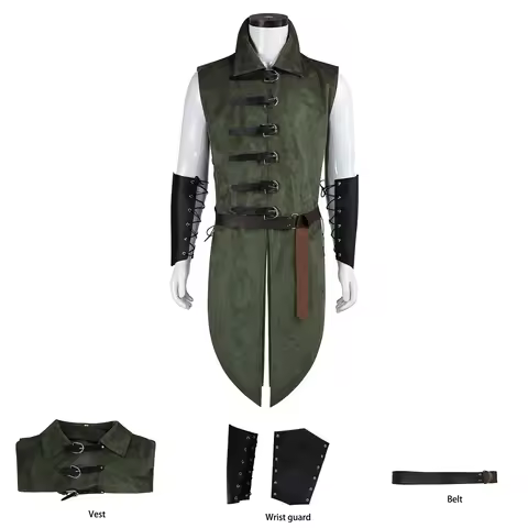 Lord of the Rings Hobbit Elf King cosplay men's vest, medieval Renaissance sleeveless jacket, Hallow