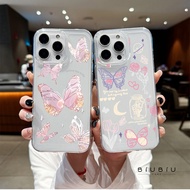 Compatible with iphone 16 Pro Max 15 Casing butterflies and flowers 11 12 13 14 Pro 7 8 Plus X XR XS