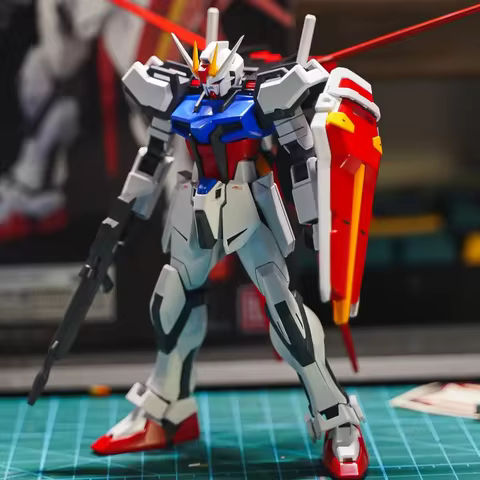 HG 1/144 Strike Dog Fighter GAT-X105 Mech Assembly Model Kits Action Figures Boy Toys Desktop Decora