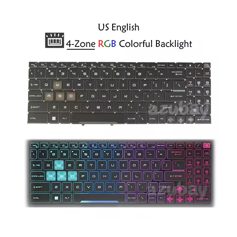 US Laptop Keyboard For MSI Bravo 17 C7VEK/ C7VFK/ C7VFKP/ D7U/ D7UDXK/ D7V/ D7VEK/ D7VFK/ D7VFKP MS-