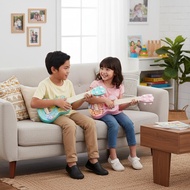 Children's Ukulele Toy For Beginners, 26cm Playable Mini Guitar With Style Design, W1z0