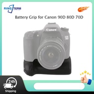 BG-E14 Vertical Battery Grip for Canon EOS 70D 80D 90D Works with LP-E6 & AA for Professional Photog