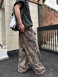 CGGA อเมริกัน Retro Street สาขาต้นไม้ ลายพราง กางเกงลำลอง ผู้ชายผู้หญิง Workwear ฟังก์ชั่นลมทั้งหมดข
