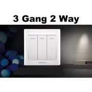 Dejob Wall 3 Gang 2 Way Socket Three Gang Two Way Switch 1683.1