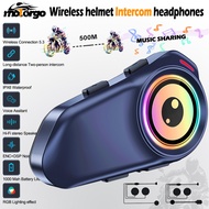 Motorgo G1 Motorcycle Bluetooth Headset V5.3 – 3-Color Light, 500m Intercom & Music Sharing