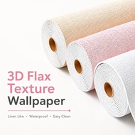 2.8m/5m Linen Wallpaper Dinding Self Adhesive Wall Sticker 2.2mm Tebal Waterproof Wallpaper Dapur Bi