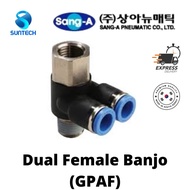 SANG A PNEUMATIC FITTING - DUAL FEMALE BANJO (GPAF)