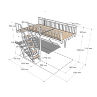 Loft bed customize/loft platform