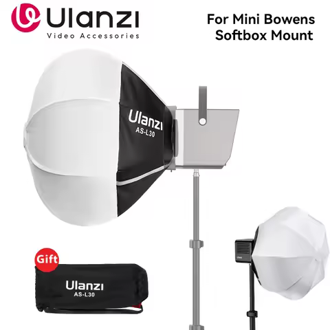 Ulanzi AS-L30 30cm Portable Globe Lantern Softbox Mini Bowens Mount Ball Diffuser Quick Install for 
