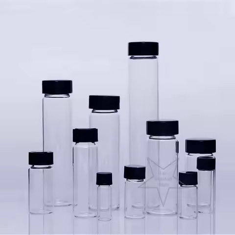 Lab Glass Sample Bottle 2ml 3ml 4ml 5ml 10ml 15ml 20ml 30ml 40ml 50ml 60ml Clear Glass Vial Used for
