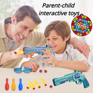 Revolver Soft Bullets Toy Gun with Target Bowling Pins Funny Foam Dart Family Parent-Kid Interactive Gathering Toy Outdoor Gifts