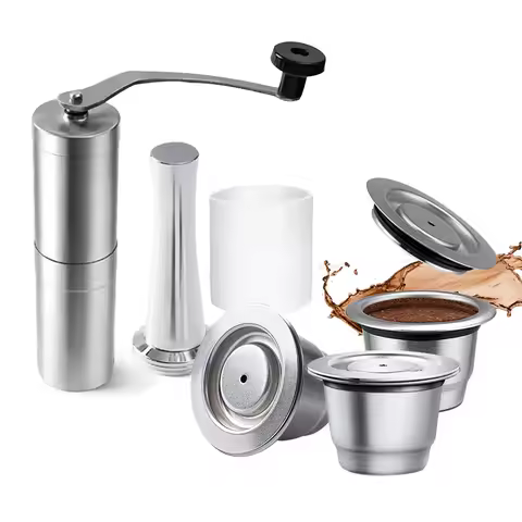 Stainless steel Nespresso refillable coffee capsule coffee pod coffee maker accessories For Barista 