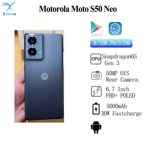 Global Rom Motorola Moto S50 Neo Snapdragon 6s Gen 3 5000mAh 30W Fastcharge 50MP OIS 6.7" pOLED 120H
