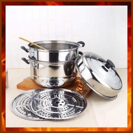 ◰  ◕ Stainless Steel 3 Layer Steamer Cooking pots Cooking Pan Kitchen Pot Siomai Steamer Siopao Ste